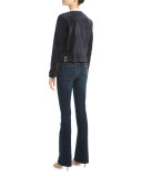 Boot-Cut Denim Jeans, Midnight