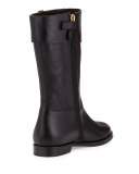 Weldmill Check-Embossed Leather Boot, Black, 13T-3Y