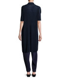 Crinkle Crepe Slouchy Ankle Pants