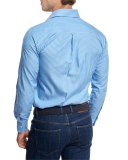 Holiday Striped Sport Shirt, Blue