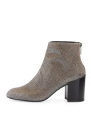 Bacari Nocturn Chunky-Heel Bootie, Pyrite