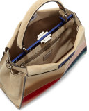 Peekaboo Medium Gradient Satchel Bag, Nude Multi