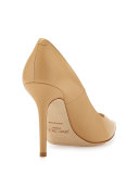 Abel Leather Point-Toe Pump, Nude