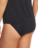 Antilles Ruched Classic Swim Bottom, Black