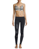 Moto Full-Length Sport Leggings, Black