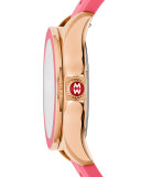Cape Pink Topaz Watch with Silicone Strap, Rose Golden