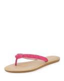 Fiona Studded Flat Thong Sandal, Fuchsia