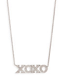 18k White Gold Diamond XOXO Necklace
