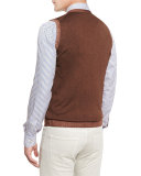 Washed Cashmere Sweater Vest, Brown