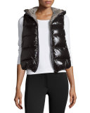 Febe-Erre Snake-Print Reversible Puffer Vest