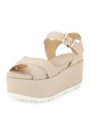 Crosspath Platform Leather Sandal