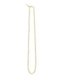 18k Gold Fluted Oval-Link Necklace, 39"