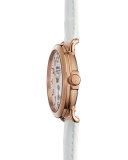 Runwell Rose Golden Watch with Alligator Strap, 41mm