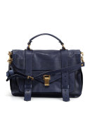 PS1 Medium Calfskin Satchel Bag, Midnight