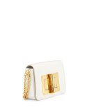 Natalia Medium Chain Crossbody Bag, White