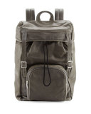 Calf Leather Hunting Backpack, Gray