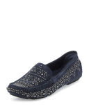 Uma Studded Suede Loafer