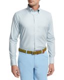 Tidal Houndstooth Sport Shirt, Blue