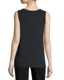 Soft Scoop-Neck Tank, Black 