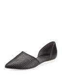 Nina Perforated Two-Piece Skimmer, Black