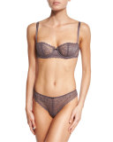 Merci Stretch-Lace Demi Bra, Taupe