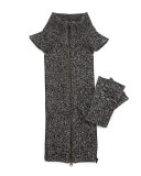 Marbled Uptown Dickey, Black/White
