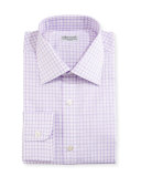 Check Dress Shirt, Purple/White