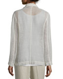 Mesh Two-Button Blazer, Natural  