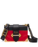 Cahier Notebook Shoulder Bag, Red/Black (Fuoco/Nero)
