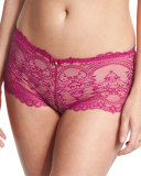 Chrystalle Lace Boyshorts, Morello Cherry