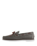 Yarmouth USA Leather Boat Shoe, Charcoal