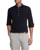 Piqué Long-Sleeve Polo Shirt