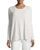 Long-Sleeve Wool-Cashmere Tunic 
