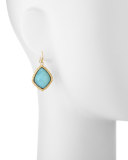 Old World Blue Turquoise Kite Earrings