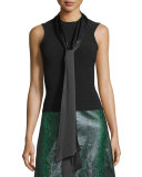 Glynda Tie-Neck Fitted Sleeveless Top