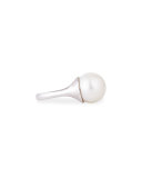 South Sea Pearl & Diamond Open Center Ring