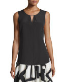 Missy Sleeveless Keyhole Top, Petite