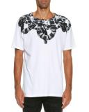 Leonardo Snake-Print T-Shirt, White/Black