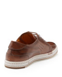 Playtime Leather Sneaker, Brown 