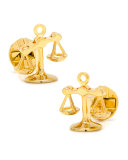 Moving Parts Golden Scales of Justice Cuff Links