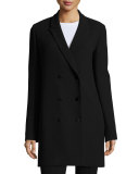 Janna Double-Breasted Wool Jacket, Black