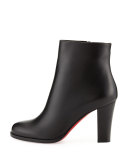 Adox Leather 85mm Red Sole Ankle Boot, Black