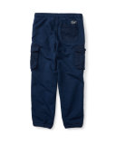 Chino & Terry Cargo Pants, Blue, Size 5-7