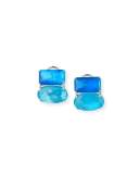 925 Rock Candy Wonderland Omega Two-Stone Earrings in Island