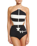 balboa island kite-front one-piece swimsuit