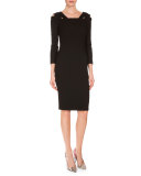 Bleaker Cold-Shoulder Sheath Dress, Black