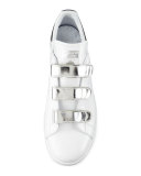 Stan Smith Metallic Triple-Strap Sneaker, White/Silver