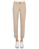 Fallon Belted Chino Pants, Sand