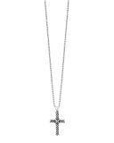 Signature Caviar Beaded Cross Pendant Necklace