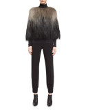 Gail Tapered Ankle Pants, Black 